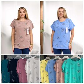 футболка жіноча LL516 mix р.50-54 "Lola" недорого оптом від прямого постачальника