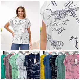 футболка жіноча LL517 mix р.50-54 "Lola" недорого оптом від прямого постачальника