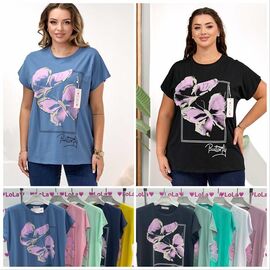 футболка жіноча LL518 mix р.50-54 "Lola" недорого оптом від прямого постачальника