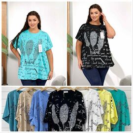 футболка жіноча LL520 mix р.58-60 "Lola" недорого оптом від прямого постачальника