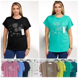 футболка жіноча LL536 mix р.50-54 "Lola" недорого оптом від прямого постачальника