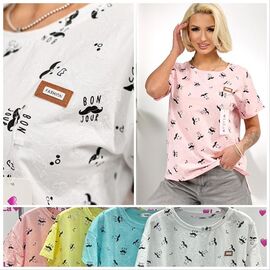 футболка жіноча LL541 mix р.46-48 "Lola" недорого оптом від прямого постачальника