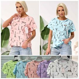 футболка жіноча LL551 mix р.46-48 "Lola" недорого оптом від прямого постачальника