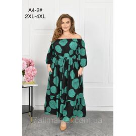 Плаття жіноче домашнє р-ри 2XL-4XL (мікс) "FLOWER" купити недорого від прямого постачальника