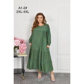 Плаття жіноче домашнє р-ри 2XL-4XL (мікс) "FLOWER" купити недорого від прямого постачальника