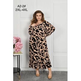 Плаття жіноче домашнє р-ри 2XL-4XL (мікс) "FLOWER" купити недорого від прямого постачальника