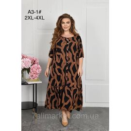 Плаття жіноче домашнє р-ри 2XL-4XL (мікс) "FLOWER" купити недорого від прямого постачальника
