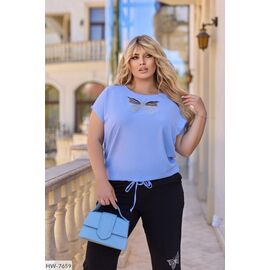 Фотография Женский костюм оверсайз р.50-52;58-60;54-56;62-64 "LETTI" купить недорого от прямого поставщика