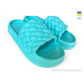 Фотография Шлепки женские облегченные Лето 2001 бірюзовий (6 пар р.36-41) "Rai shoes" недорого оптом от прямого поставщика