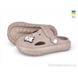 Крокси дитячі літні Літо 3001 бежевий (6 пар р.24-35) "Rai shoes" недорого оптом від прямого постачальника