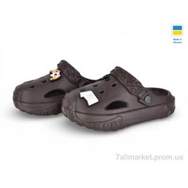 Крокси дитячі літні Літо 3001 коричневий (6 пар р.24-35) "Rai shoes" недорого оптом від прямого постачальника
