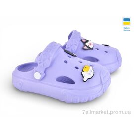 Крокси дитячі літні Літо 3001 бузковий (6 пар р.24-35) "Rai shoes" недорого оптом від прямого постачальника