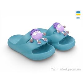 Шльопанці дитячі літні Літо 335 бірюза (8 пар р.24-31) "Rai shoes" недорого оптом від прямого постачальника