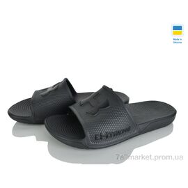 Фотография Шлепки мужские пляжные Лето L124 графіт (8 пар р.40-45) "Inblue" недорого оптом от прямого поставщика