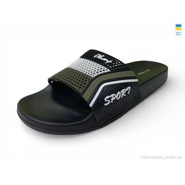 Фотография Шлепки мужские пляжные Лето M231 хакі (8 пар р.40-46) "Rai shoes" недорого оптом от прямого поставщика