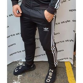 Фотография Штаны спортивные мужские 01-0 black р.46-54 "VICTORY" недорого оптом от прямого поставщика