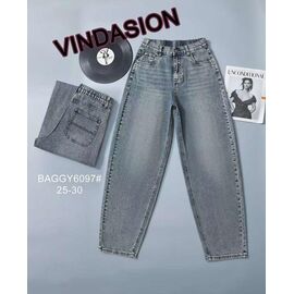 Фотография Джинсы женские 6097 l.blue р.25-30 "Vindassion" недорого оптом от прямого поставщика