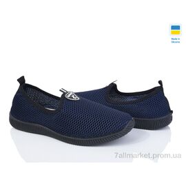 Фотография Слипоны женские тканевые Лето 20-12 сітка синій (8 пар р.36-41) "Vladimir" недорого оптом от прямого поставщика