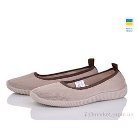 Фотография Слипоны женские тканевые Весна/осень Кредо 23-40 бежевий (8 пар р.36-41) "Vladimir" недорого оптом от прямого поставщика