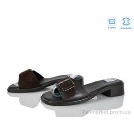 Фотография Шлепки женские облегченные Лето 706 корич.з.к. (6 пар р.36-40) "G-Aira" недорого оптом от прямого поставщика