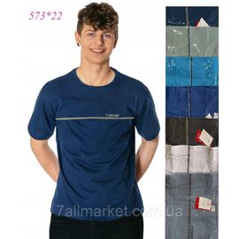 Фотография Футболка мужская молодёжная  р-ры L-4XL (микс цв) "NICOLAS" недорого оптом от прямого поставщика