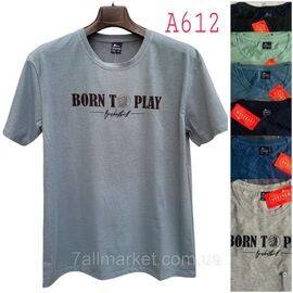 Фотография Футболка мужская молодёжная р-ры  2хл- 5хл(48-56)(микс цв) "NICOLAS" недорого оптом от прямого поставщика