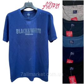 Фотография Футболка мужская молодёжная батал р-ры 5xl -8xl( 56-64 )(микс цв) "NICOLAS" недорого оптом от прямого поставщика