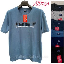 Фотография Футболка мужская молодёжная батал р-ры 5xl -8xl( 56-64 )(микс цв) "NICOLAS" недорого оптом от прямого поставщика