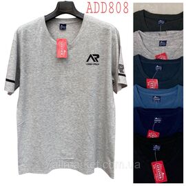 Фотография Футболка мужская молодёжная батал р-ры 7хл-10хл (58-66)(микс цв) "NICOLAS" недорого оптом от прямого поставщика