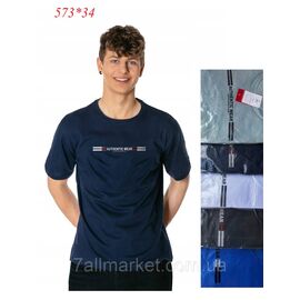 Фотография Футболка мужская молодёжная  р-ры L-4XL (микс цв) "NICOLAS" недорого оптом от прямого поставщика