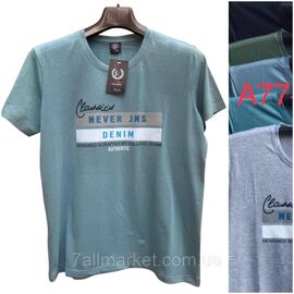 Фотография Футболка мужская молодёжная р-ры XL- 5XL(48-56)(микс цв) "NICOLAS" недорого оптом от прямого поставщика