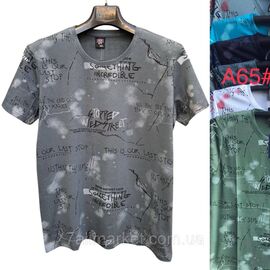 Фотография Футболка мужская молодёжная р-ры XL- 5XL(48-56)(микс цв) "NICOLAS" недорого оптом от прямого поставщика