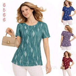 Фотография Футболка женская стильная р -ры M-4XL (микс цв) "NICOLAS" недорого от прямого поставщика