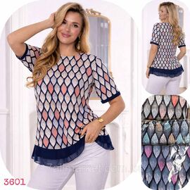 Фотография Футболка женская стильная р -ры M-4XL (микс цв) "NICOLAS" недорого от прямого поставщика