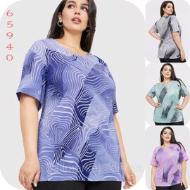 Фотография Футболка женская стильная батал р -ры 4XL- 8XL(микс цв) "NICOLAS" недорого от прямого поставщика