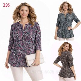 Фотография Блузка женская стильная размеры L-4XL(микс цв)"NICOLAS" недорого от прямого поставщика