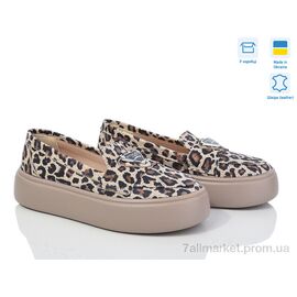 Фотография Туфли женские стильные Весна/осень 514 лео беж нуб. Под заказ (6 пар р.36-40) "G-Aira" недорого оптом от прямого поставщика