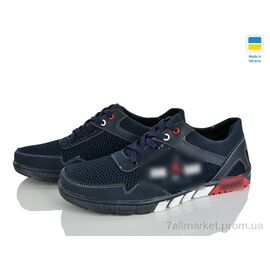 Фотография Кроссовки мужские модные Весна/осень 229J синій (8 пар р.40-45) "Paolla" недорого оптом от прямого поставщика