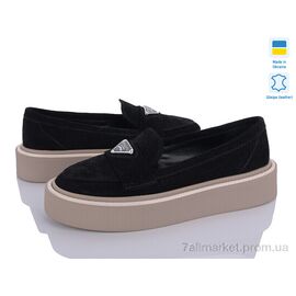 Фотография Туфли женские стильные Весна/осень 606 чорний замш (6 пар р.36-40) "G-Aira" недорого оптом от прямого поставщика