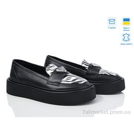 Фотография Туфли женские стильные Весна/осень 606 ч.ш. +зебра (6 пар р.36-40) "G-Aira" недорого оптом от прямого поставщика