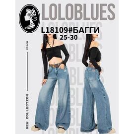 Фотография Джинсы женские L18109 l.blue р.25-30 "Lolo Blues" недорого оптом от прямого поставщика