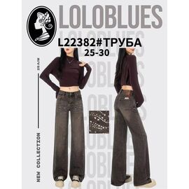 Фотография Джинсы женские L22382 d.grey р.25-30 "Lolo Blues" недорого оптом от прямого поставщика