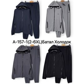 Фотография Костюм спортивный мужской A157 black р.2XL-6XL "Ale-Ate" недорого оптом от прямого поставщика