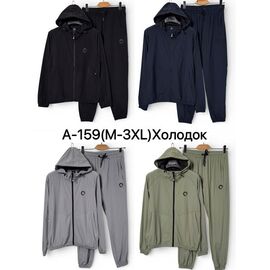 Фотография Костюм спортивный мужской A159 black р.M-3XL "Ale-Ate" недорого оптом от прямого поставщика