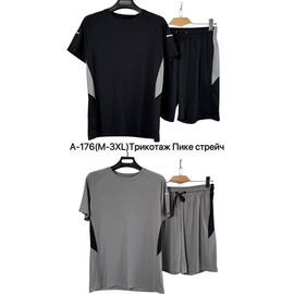 Фотография Костюм мужской A176 black р.M-3XL "Ale-Ate" недорого оптом от прямого поставщика