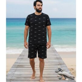 Фотография Костюм спортивный мужской YT7038 black р.48-56 "Annet" недорого оптом от прямого поставщика