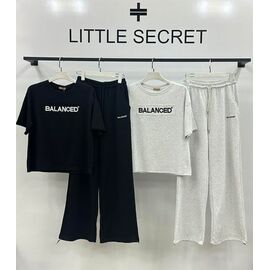 Фотография Костюм спортивный женский 2980-1 black р.M-XL "Little Secret" недорого оптом от прямого поставщика