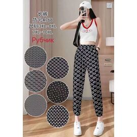 Фотография Штаны женские летние A768 mix р.7XL-10XL "Алия" недорого оптом от прямого поставщика