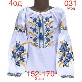 Фотография Вышиванка детская на девочку ND855-031 white р.152-170 "EMRE" недорого оптом от прямого поставщика