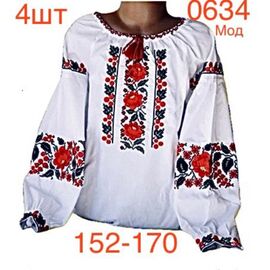 Фотография Вышиванка детская на девочку ND870-0634 white р.152-170 "EMRE" недорого оптом от прямого поставщика